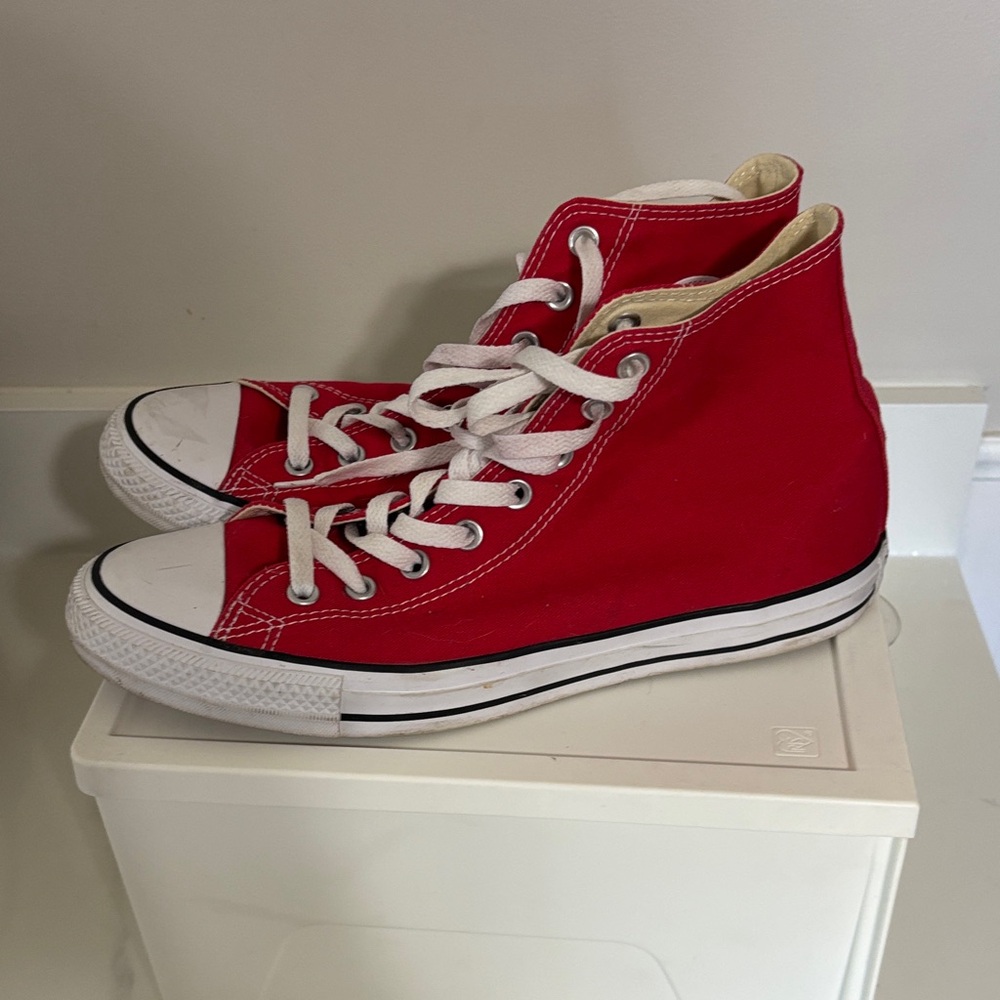 Converse Red High-Top Sneakers
